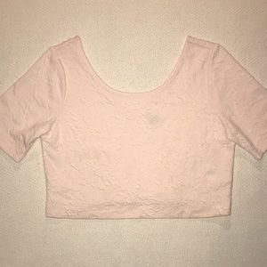 H&M Light Pink Crop Top Size L